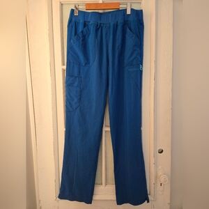 Carhartt Blue Stretch Scrub Pants Utility Cargo Medical Regular L